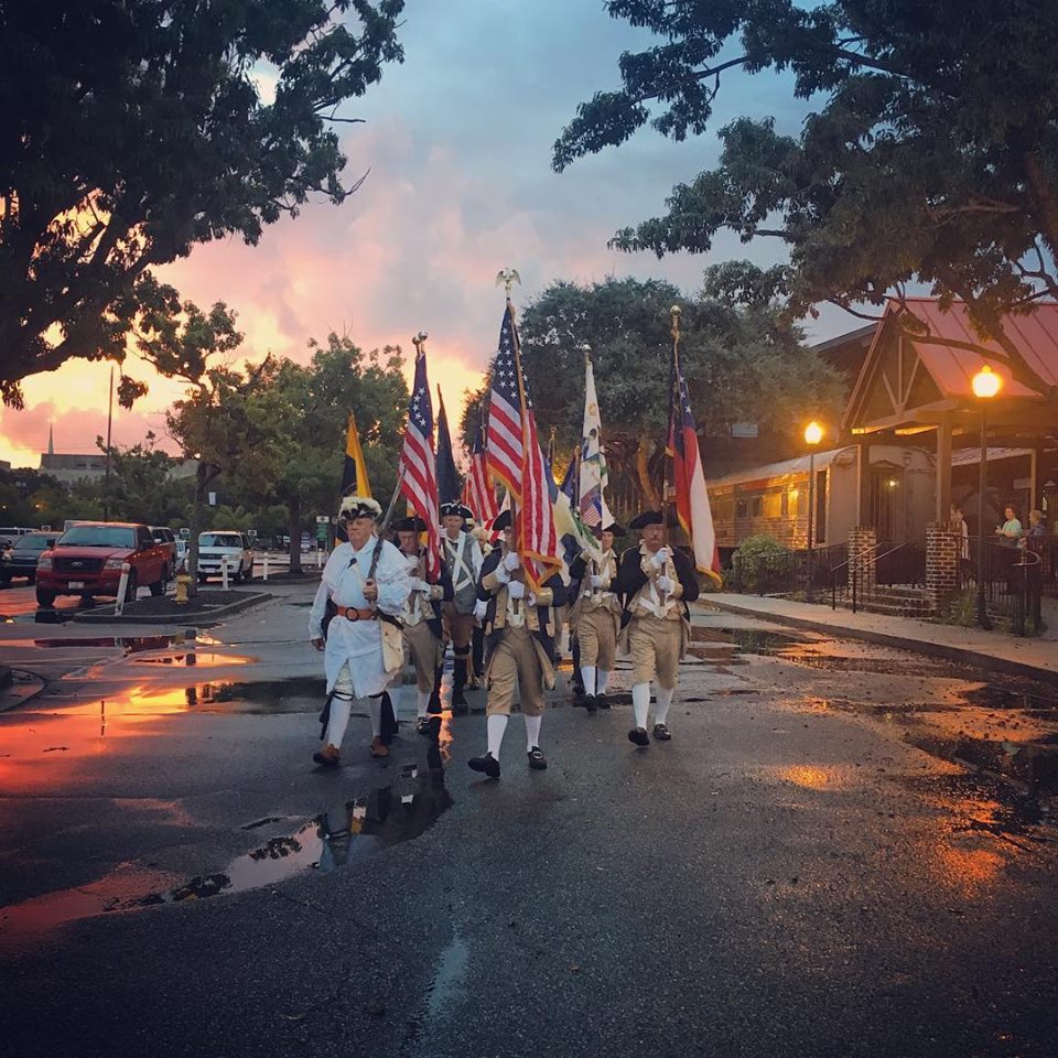 October 9, 2018, Battlefield Memorial March. Photograph courtesy of the Coastal Heritage Society Facebook page.